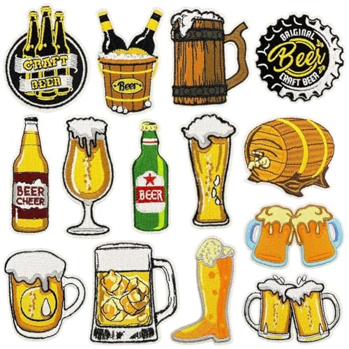 14 Stück Bier-Whiskey-aufnäher Zum Aufbügeln, Cartoon-Becher, Cheers, Getränkefass, Bestickte Reparaturflicken Für Kleidung, Individuelle Applikation Für Hüte, Jacken, Rucksäcke, Kleider, 14 Stück Bier-Whiskey-aufnäher Zum Aufbügeln, Cartoon-Becher, Cheers, Getränkefass, Bestickte Reparaturflicken Für Kleidung, Individuelle Applikation Für Hüte, Jacken, Rucksäcke, Kleider, von Fituenly