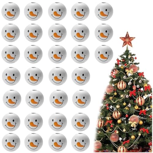 Fituenly 30pcs Weihnachten Schneemann Holzperlen 20mm Schneemann Gesicht Holzperlen Für Girlande Schmuck Halskette Machen Home Weihnachtsdekoration Fituenly 30pcs Weihnachten Schneemann Holzperlen 20mm Schneemann Gesicht Holzperlen Für Girlande Schmuck Halskette Machen Home Weihnachtsdekoration von Fituenly