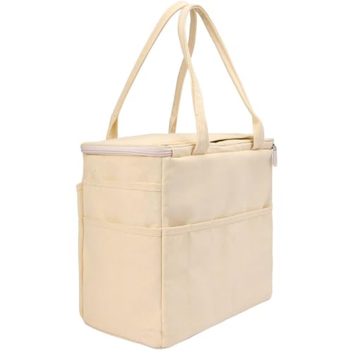 Fituenly Stricktasche Zur Garnaufbewahrung, Tragbare Häkeltasche Aus Segeltuch, Garn-Organizer Für Häkeln, Stricknadeln, Strick- Und Häkelzubehör von Fituenly