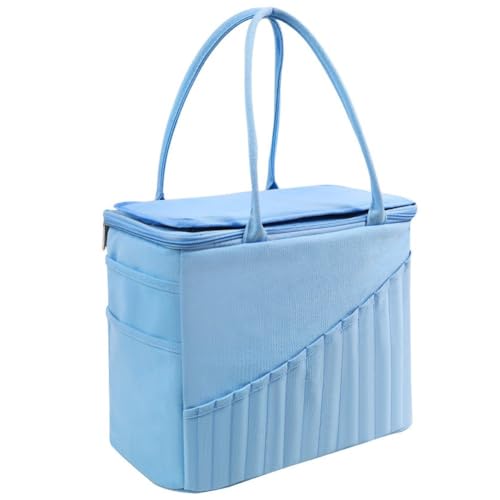 Fituenly Stricktasche Zur Garnaufbewahrung, Tragbare Häkeltasche Aus Segeltuch, Garn-Organizer Für Häkeln, Stricknadeln, Strick- Und Häkelzubehör von Fituenly