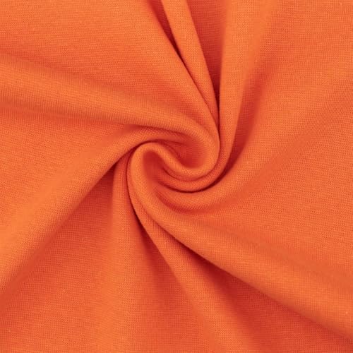 Bündchenstoff Pia, Schlauchware, uni orange (25cm x 35cm/70cm) von Fitzibiz