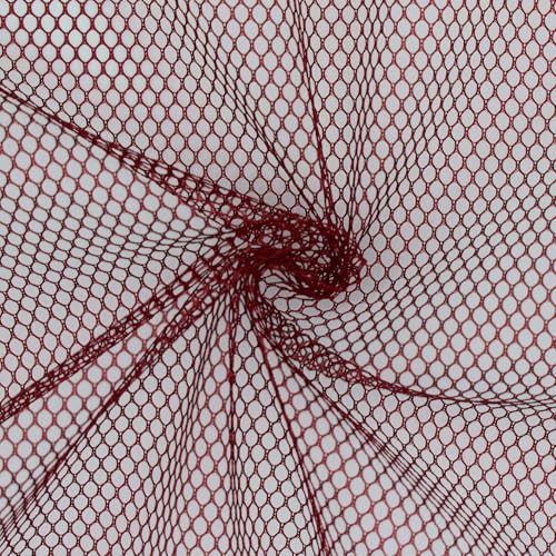 Netzstoff Meshgewebe als Meterware, uni bordeaux (Länge am Stück ab: 100cm / Breite: 150cm) von Fitzibiz