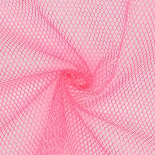 Netzstoff Meshgewebe als Meterware, uni neonpink (Länge am Stück ab: 100cm / Breite: 150cm) von Fitzibiz