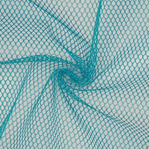 Netzstoff Meshgewebe als Meterware, uni türkis (Länge am Stück ab: 100cm / Breite: 150cm) von Fitzibiz