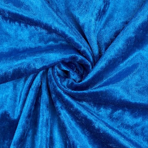 Pannesamt Stoff glänzend, uni blau (Länge am Stück: ab 50cm / Breite: 150cm) von Fitzibiz