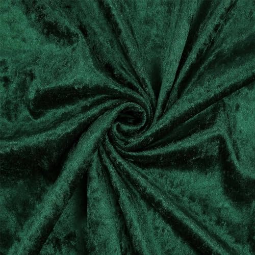 Pannesamt Stoff glänzend, uni dunkelgrün (Länge am Stück: ab 50cm / Breite: 150cm) von Fitzibiz