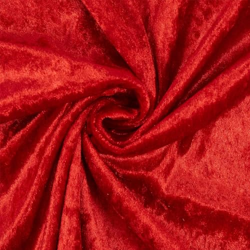 Pannesamt Stoff glänzend, uni rot (Länge am Stück: ab 50cm / Breite: 150cm) von Fitzibiz