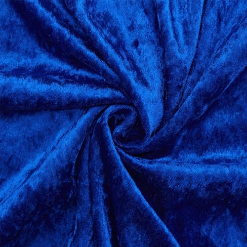 Pannesamt Stoff glänzend, uni royalblau (Länge am Stück: ab 50cm / Breite: 150cm) von Fitzibiz