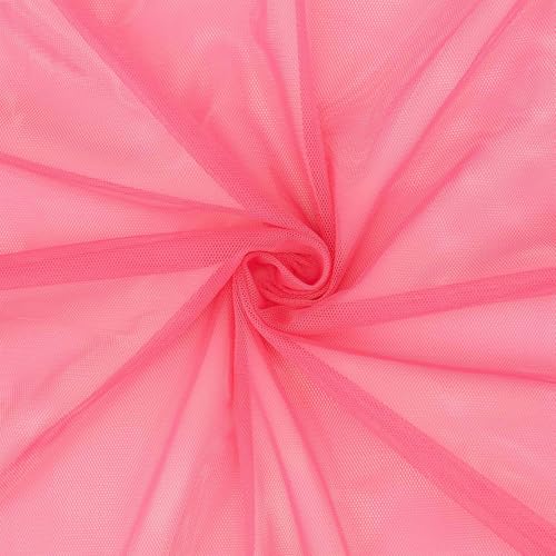 Softtüll Stoff, weicher Tüll, Tüllstoff als Meterware, Kostümstoff, Dekostoff, uni pink (Länge am Stück: ab 100cm / Breite: 155cm) von Fitzibiz