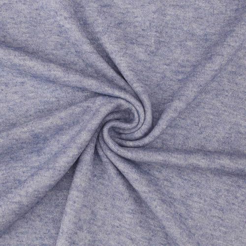 Strickstoff Max, leichte Qualität, melange dunkelblau (Länge am Stück: ab 0,50m / Breite: 150cm) von Fitzibiz