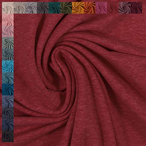 Sweatstoff Eike melange von Swafing, angeraut, meliert, burgundy (50cm x 155cm) von Fitzibiz