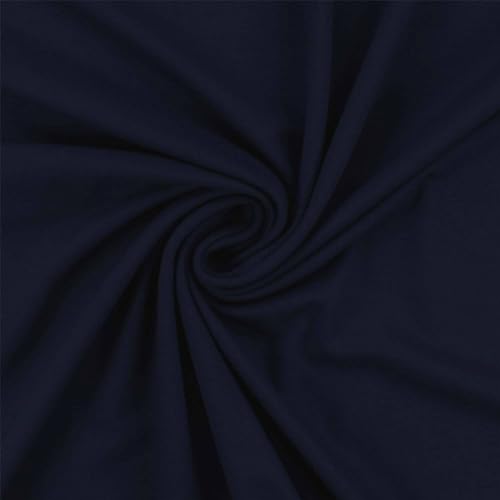 Viskose-Jersey Stoff, elastisch, uni dunkelblau (Länge am Stück: ab 50cm / Breite: 150cm) von Fitzibiz