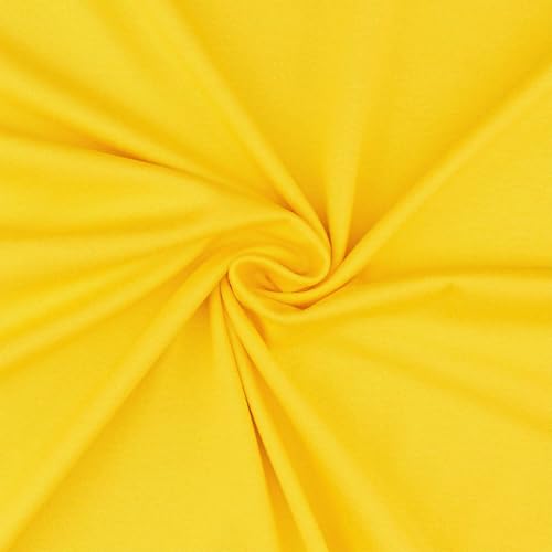 Viskose-Jersey Stoff, elastisch, uni gelb (Länge am Stück: ab 50cm / Breite: 150cm) von Fitzibiz
