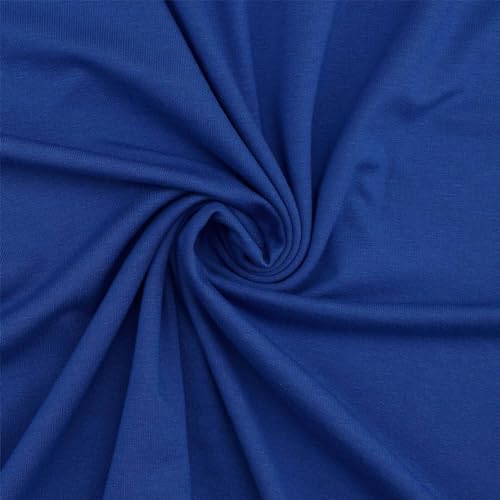 Viskose-Jersey Stoff, elastisch, uni kobaltblau (Länge am Stück: ab 50cm / Breite: 150cm) von Fitzibiz