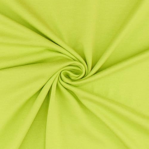 Viskose-Jersey Stoff, elastisch, uni limettengrün (Länge am Stück: ab 50cm / Breite: 150cm) von Fitzibiz