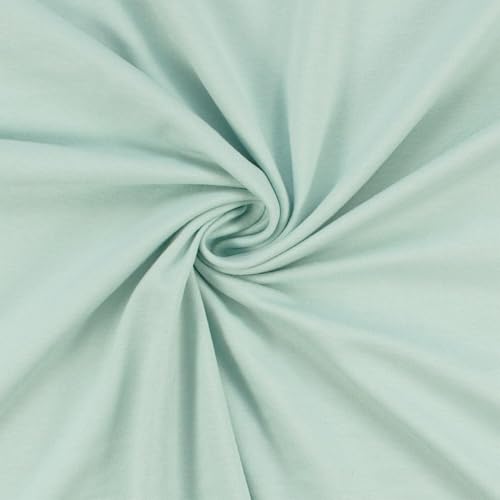 Viskose-Jersey Stoff, elastisch, uni mint (Länge am Stück: ab 50cm / Breite: 150cm) von Fitzibiz