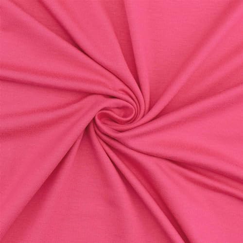 Viskose-Jersey Stoff, elastisch, uni pink (Länge am Stück: ab 50cm / Breite: 150cm) von Fitzibiz