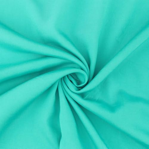 Viskose Stoff zum Nähen, leichter Blusenstoff, uni aqua (Länge am Stück: ab 50cm / Breite: 135cm) von Fitzibiz