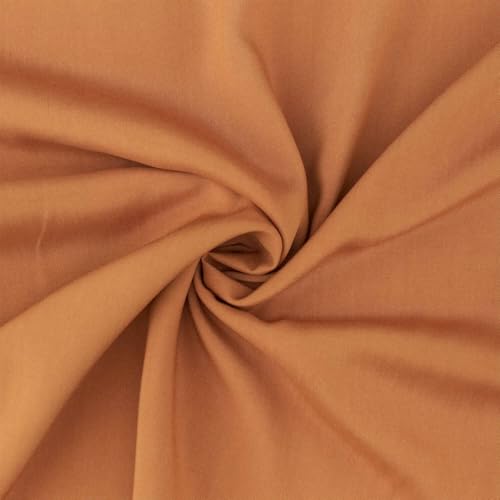 Viskose Stoff zum Nähen, leichter Blusenstoff, uni cognac (Länge am Stück: ab 50cm / Breite: 135cm) von Fitzibiz