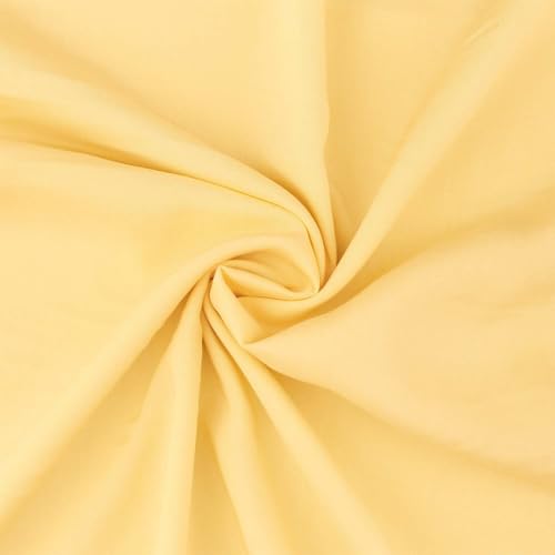 Viskose Stoff zum Nähen, leichter Blusenstoff, uni hellgelb (Länge am Stück: ab 50cm / Breite: 135cm) von Fitzibiz