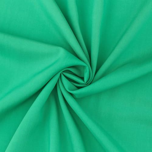 Viskose Stoff zum Nähen, leichter Blusenstoff, uni jadegrün (Länge am Stück: ab 50cm / Breite: 135cm) von Fitzibiz