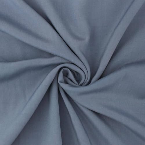 Viskose Stoff zum Nähen, leichter Blusenstoff, uni jeansblau (Länge am Stück: ab 50cm / Breite: 135cm) von Fitzibiz