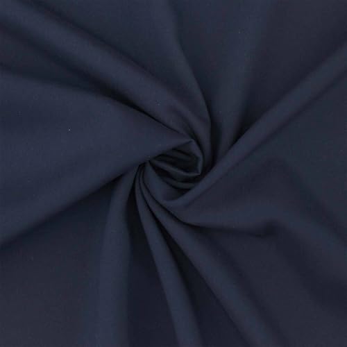 Viskose Stoff zum Nähen, leichter Blusenstoff, uni marine (Länge am Stück: ab 50cm / Breite: 135cm) von Fitzibiz