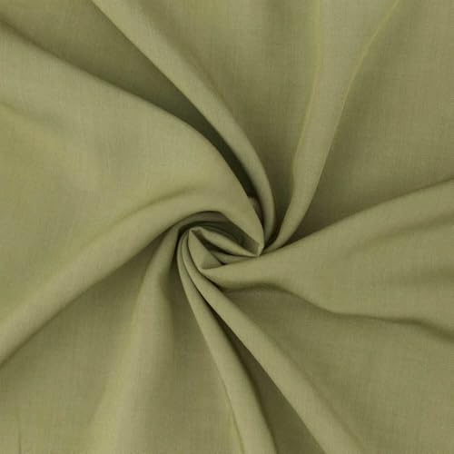 Viskose Stoff zum Nähen, leichter Blusenstoff, uni oliv (Länge am Stück: ab 50cm / Breite: 135cm) von Fitzibiz