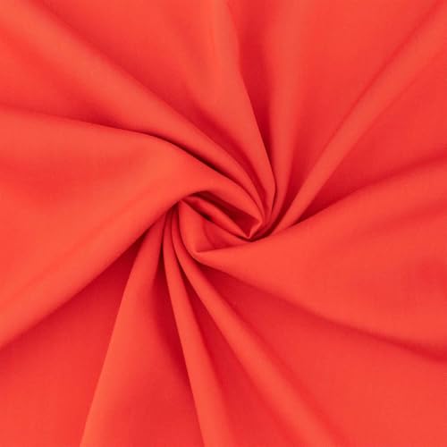 Viskose Stoff zum Nähen, leichter Blusenstoff, uni rot (Länge am Stück: ab 50cm / Breite: 135cm) von Fitzibiz
