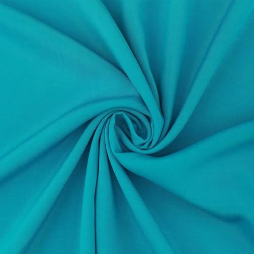 Viskose Stoff zum Nähen, leichter Blusenstoff, uni türkis (Länge am Stück: ab 50cm / Breite: 135cm) von Fitzibiz