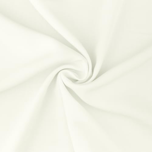 Viskose Stoff zum Nähen, leichter Blusenstoff, uni weiß (Länge am Stück: ab 50cm / Breite: 135cm) von Fitzibiz