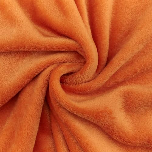 Wellness Fleece Stoff, kuschelig weicher Fleecestoff zum Nähen, orange (Länge am Stück: ab 50cm / Breite: 150cm) von Fitzibiz