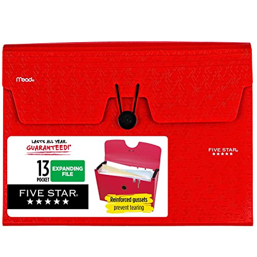 Five Star Expanding File Folder, 13-Pocket Expandable File Folder, Color Selected For You (35144) von Five Star