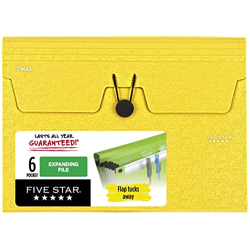 Five Star Fächermappe mit 6 Fächern, 33 x 24 cm, Erntegelb (355520G) von Five Star