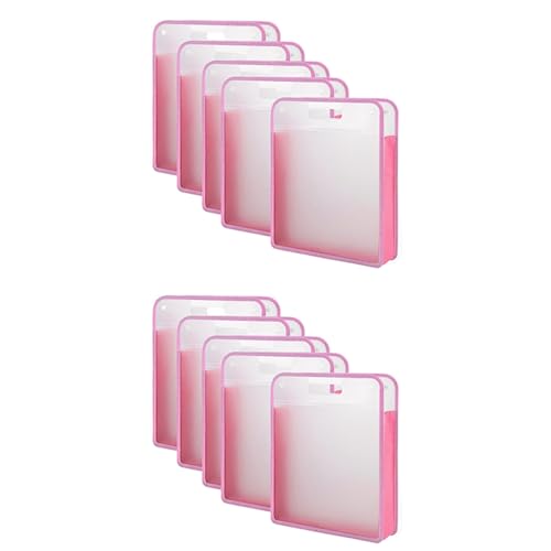 Fivetwofive 10Er-Pack Scrapbook-Papier-Organizer, Rosa Erweiterbares Papier-, Tragbare Scrapbook-Papier-Aufbewahrung mit Knopfverschluss Fivetwofive 10Er-Pack Scrapbook-Papier-Organizer, Rosa Erweiterbares Papier-, Tragbare Scrapbook-Papier-Aufbewahrung mit Knopfverschluss von Fivetwofive
