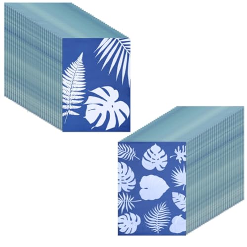 Fivetwofive 120 Blatt Sonnendruckpapier-Set, Cyanotypie-Papier, Solar-Zeichenpapier, Hochempfindliches, Durch die Sonne/Solarenergie Aktiviertes Druckkunstwerk von Fivetwofive