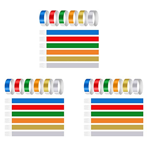 Fivetwofive 1800 STÜCKE Neonfarbene Armbänder für Veranstaltungen, Synthetisches Papier, Wasserdichte, Leichte Armbänder Zur Identifizierung Von Aktivitäten von Fivetwofive