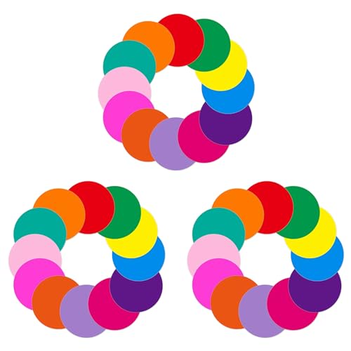 Fivetwofive 36 Stücke Trocken Löschen Kreise Abnehmbare Vinyl Sticker für Schule Klassenzimmer Tisch & Schreibtisch 11,8 von Fivetwofive