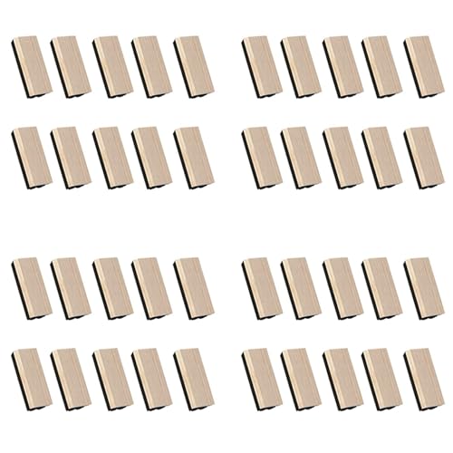 Fivetwofive 40Er-Pack Kreidetafel-Radierer, Wollfilz-Radierer, Staubfreier Holzkreide-Radierer, Tafel-Radiergummi-Reiniger für Kinderlehrer von Fivetwofive
