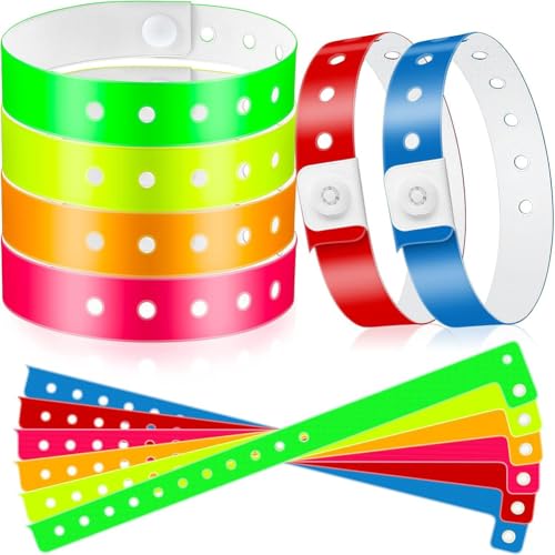 Fivetwofive 48 Stück Vinyl-Armbänder Aus Kunststoff, Event-Armbänder, Armbänder für Events, Konzerte, Karneval, Nachtclubs, Set 1 Fivetwofive 48 Stück Vinyl-Armbänder Aus Kunststoff, Event-Armbänder, Armbänder für Events, Konzerte, Karneval, Nachtclubs, Set 1 von Fivetwofive