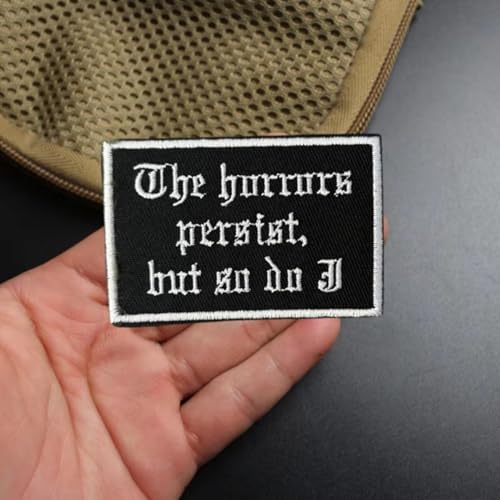 "Der Schrecken bleibt, aber ich auch" Patches Modernes Militär Moral Taktisch Flicken Bestickter Aufnäher mit Haken- und Flauschbänder "Der Schrecken bleibt, aber ich auch" Patches Modernes Militär Moral Taktisch Flicken Bestickter Aufnäher mit Haken- und Flauschbänder von Fiwzzdur