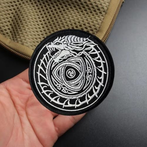 "Drache" Patches Modernes Militär Moral Taktisch Flicken Bestickter Aufnäher Mit Haken- Und Flauschbänder von Fiwzzdur