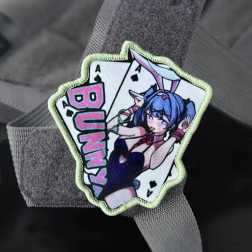 Klett Patch "Cartoon Bunny Girl" Modernes Militär Moral Taktisch Flicken Bestickter Aufnäher mit Haken- und Flauschbänder Klett Patch "Cartoon Bunny Girl" Modernes Militär Moral Taktisch Flicken Bestickter Aufnäher mit Haken- und Flauschbänder von Fiwzzdur
