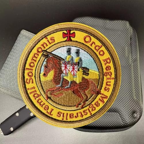 Klett Patch "Der Templer-Ritter" Kampf Militär Moral Bestickter Aufnäher mit Haken- und Flauschbänder von Fiwzzdur