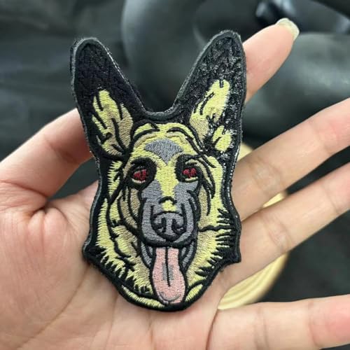 Klett Patch "Deutscher Schäferhund K9" Patches Klett Militär Moral Bestickter Aufnäher mit Haken- und Flauschbänder Klett Patch "Deutscher Schäferhund K9" Patches Klett Militär Moral Bestickter Aufnäher mit Haken- und Flauschbänder von Fiwzzdur