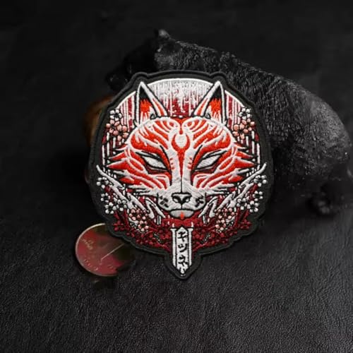 Klett Patch Japanischer Fuchs Kampf Militär Moral Bestickter Aufnäher Mit Haken- Und Flauschbänder Klett Patch Japanischer Fuchs Kampf Militär Moral Bestickter Aufnäher Mit Haken- Und Flauschbänder von Fiwzzdur