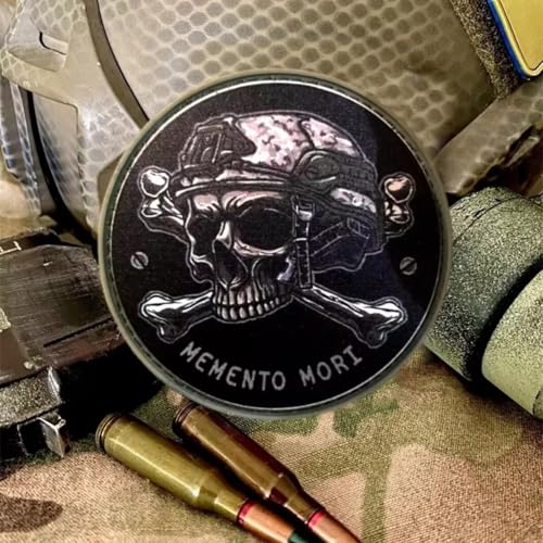 Klett Patch "Memento Mori" Patches Klett Militär PU-Druck Aufnäher DIY Deko Klettpatches für Rucksack Bundeswehr Jacke Klett Patch "Memento Mori" Patches Klett Militär PU-Druck Aufnäher DIY Deko Klettpatches für Rucksack Bundeswehr Jacke von Fiwzzdur