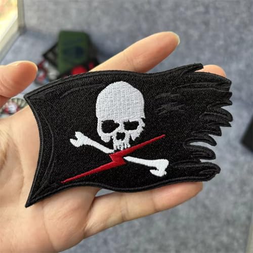 Klett Patch "Schädel blitz" Modernes Militär Moral Taktisch Flicken Bestickter Aufnäher mit Haken- und Flauschbänder Klett Patch "Schädel blitz" Modernes Militär Moral Taktisch Flicken Bestickter Aufnäher mit Haken- und Flauschbänder von Fiwzzdur