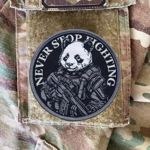 Klett Patch "Taktischer Panda" Modernes Militär Moral Taktisch Flicken Bestickter Aufnäher mit Haken- und Flauschbänder Klett Patch "Taktischer Panda" Modernes Militär Moral Taktisch Flicken Bestickter Aufnäher mit Haken- und Flauschbänder von Fiwzzdur