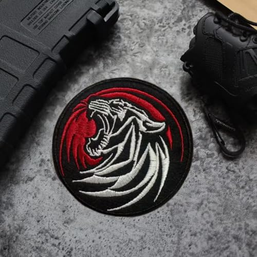 Klett Patch "Tiger" Patches DIY Deko Kampf Militär Moral Bestickter Aufnäher Mit Haken- Und Flauschbänder von Fiwzzdur